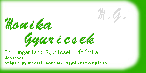 monika gyuricsek business card